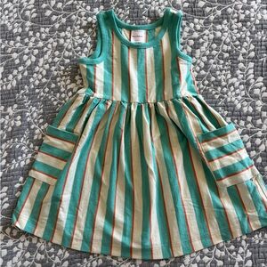 Hanna Andersson striped dress - 90 - 3t